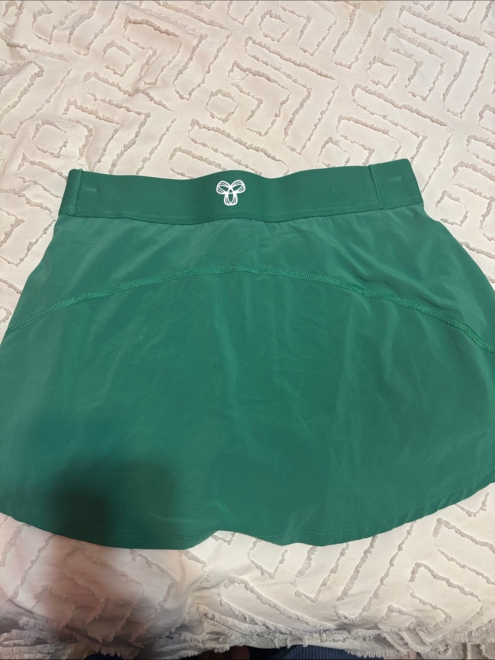 Aritzia TNA Women's Athletic Skirt in Teal Green - Logo Waistband